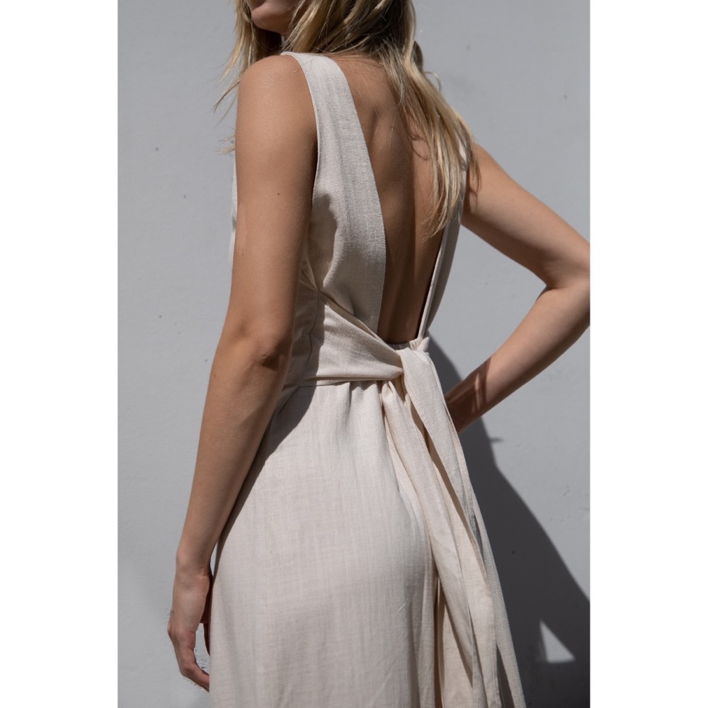 NWT OAK + FORT linen blend jumpsuit